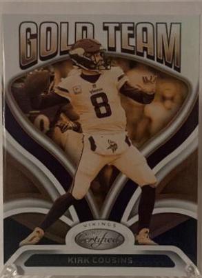 Kirk Cousins #GT-10 Football Cards 2022 Panini Certified Gold Team