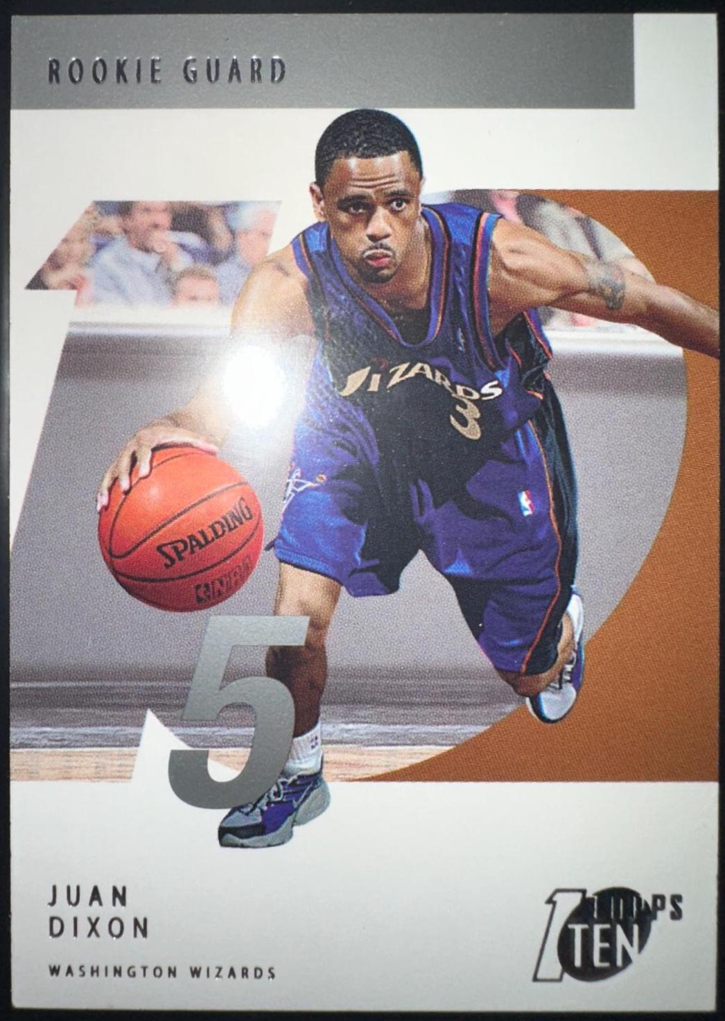 Juan Dixon #125 Basketball Cards 2002 Topps Ten