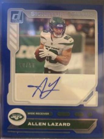 Allen Lazard #SM-AL Football Cards 2023 Panini Donruss Signature Marks