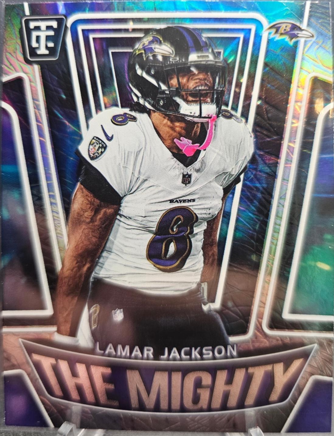 Lamar Jackson #9 Football Cards 2024 Panini Totally Certified The Mighty
