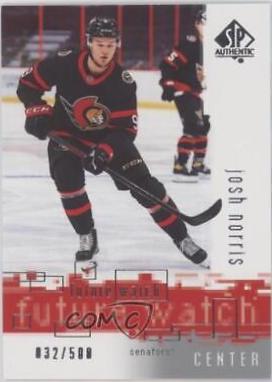 Josh Norris #RFW-7 Hockey Cards 2020 SP Authentic 2000-01 Retro Future Watch