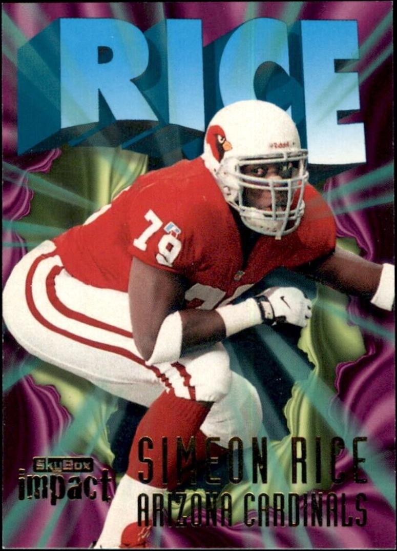 Simeon Rice #16 Football Cards 1997 Skybox Impact