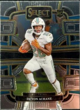 De'Von Achane #63 Football Cards 2023 Panini Select
