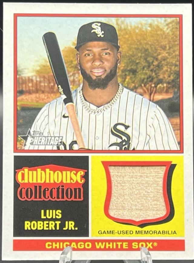 Luis Robert Jr. #CCR-LR Baseball Cards 2025 Topps Heritage Clubhouse Collection Relic