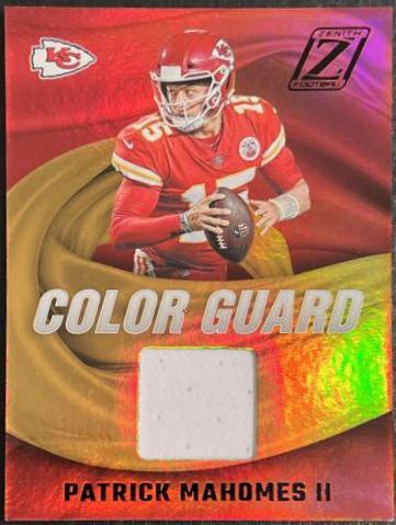 Patrick Mahomes II #CG-2 Football Cards 2022 Panini Zenith Color Guard