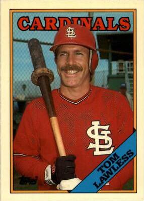 Tom Lawless #183 Baseball Cards 1988 Topps Tiffany