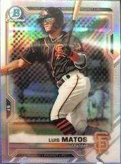 Luis Matos [Refractor] #BDC-5 Baseball Cards 2021 Bowman Draft Chrome Prices