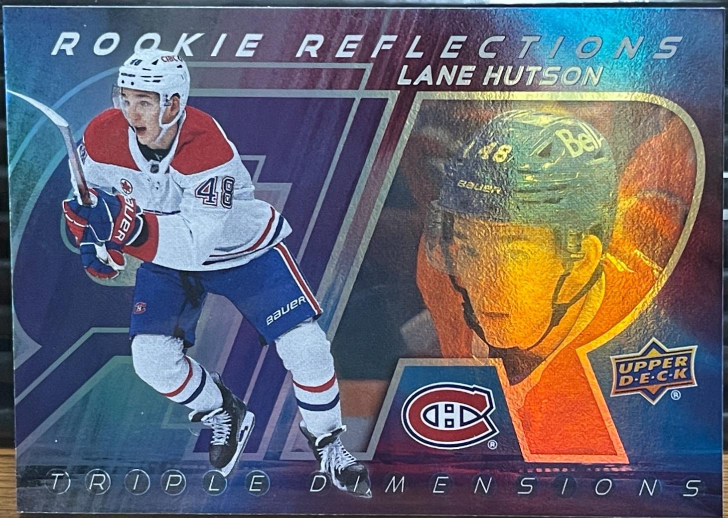 Lane Hutson #RR-17 Hockey Cards 2024 Upper Deck Rookie Reflections