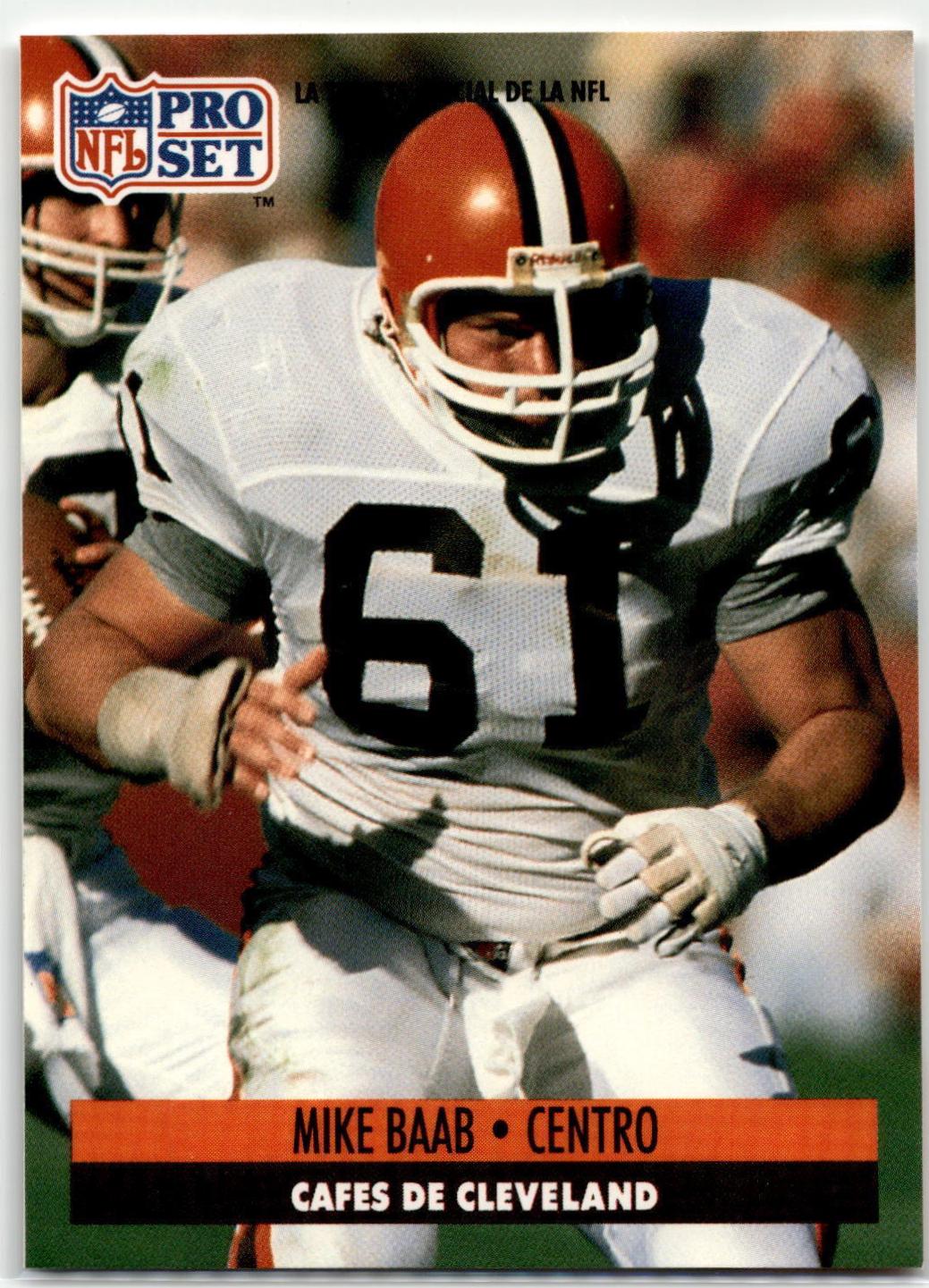 Mike Baab #37 Football Cards 1991 Pro Set Spanish