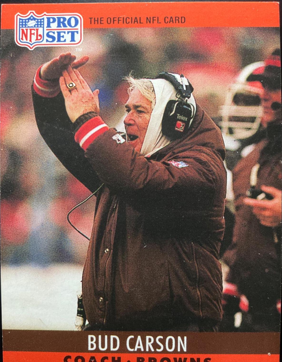 Bud Carson #77 Football Cards 1990 Pro Set
