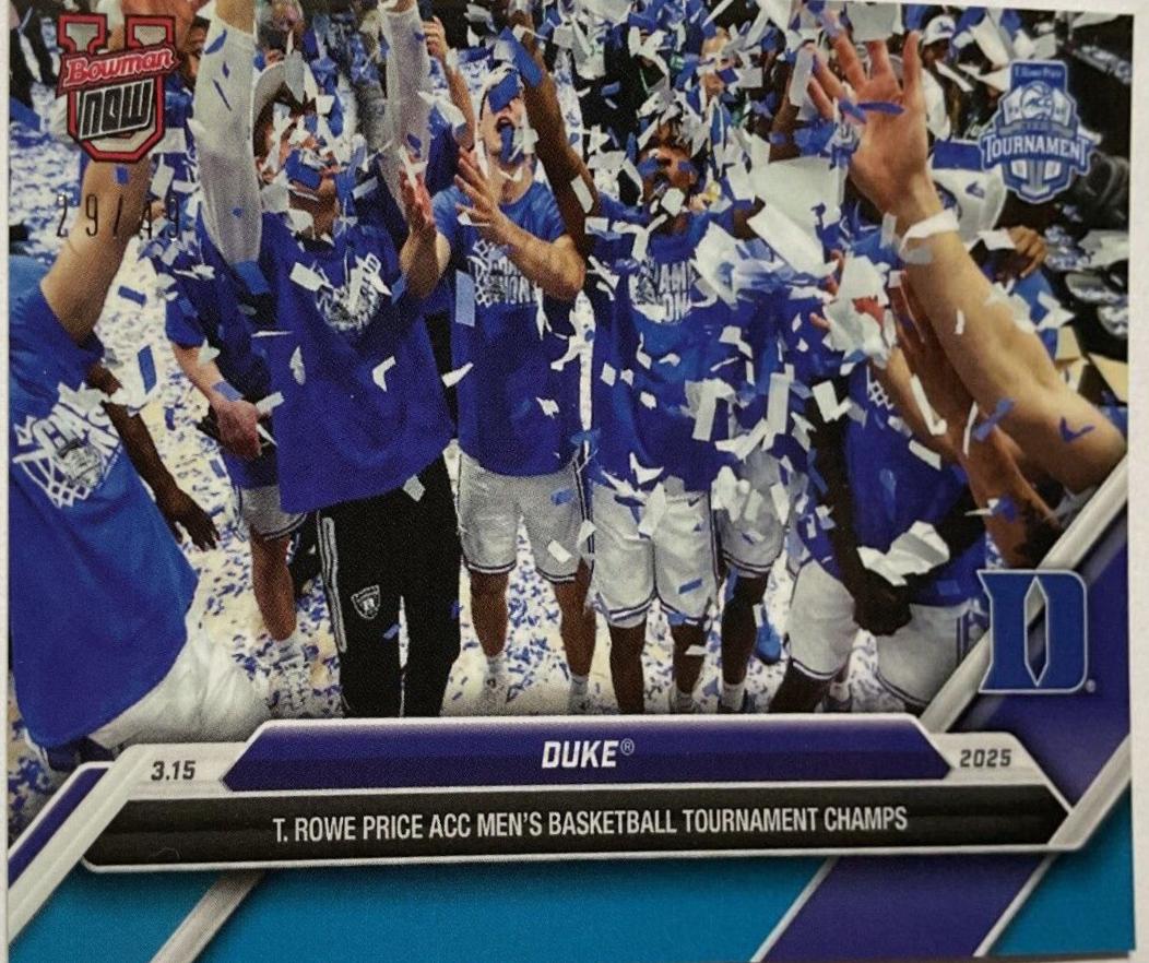 Duke #87 2024 Bowman U Now Basketball