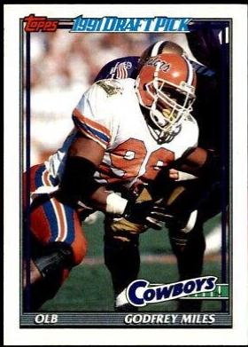 Godfrey Myles #355 Football Cards 1991 Topps