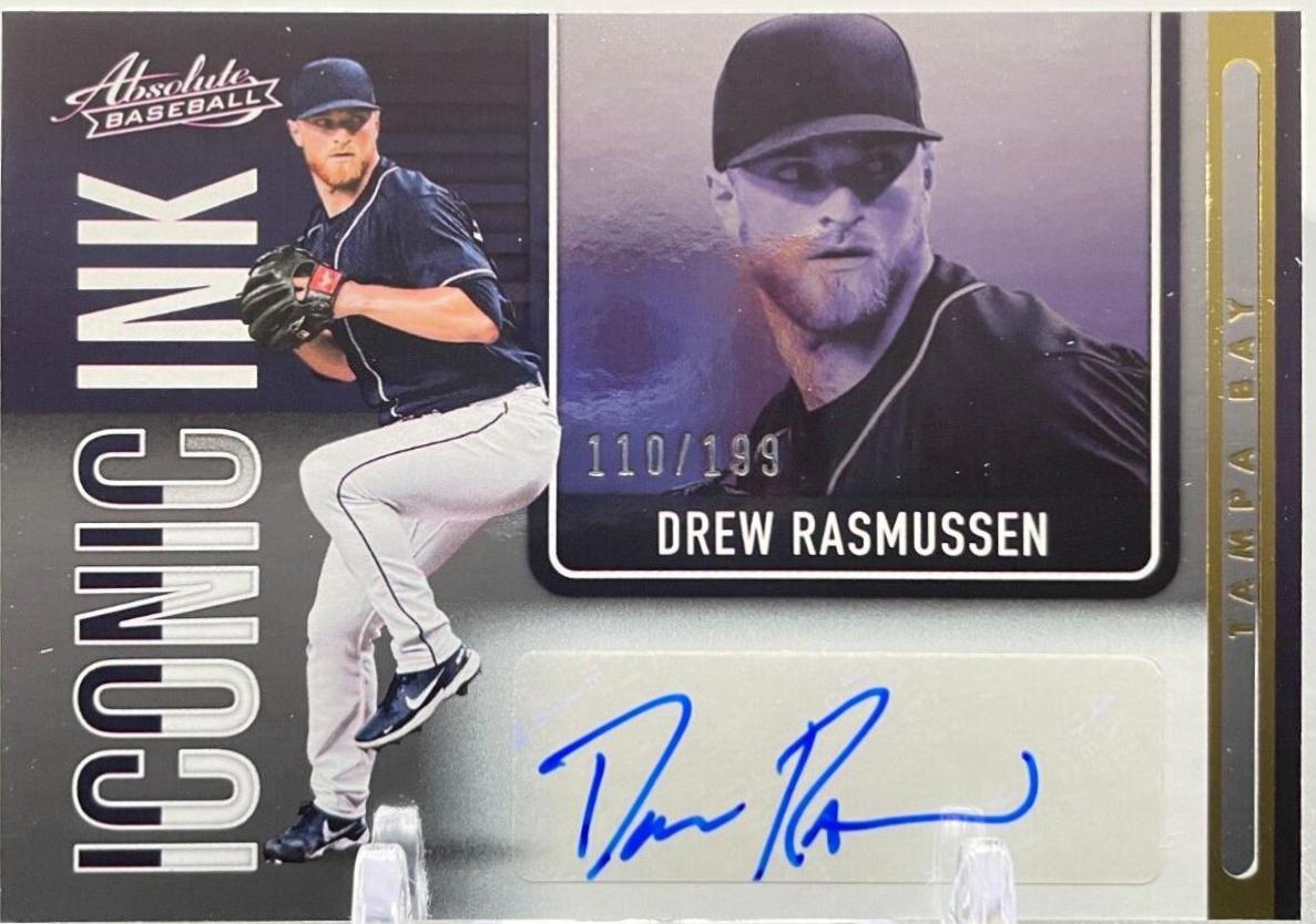 Drew Rasmussen #II-DR Baseball Cards 2022 Panini Absolute Iconic Ink Autographs