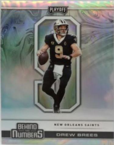 Drew Brees #BTN-15 Football Cards 2020 Panini Playoff Behind the Numbers