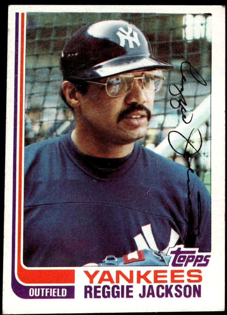 Reggie Jackson [Blackless] (1982 Topps)