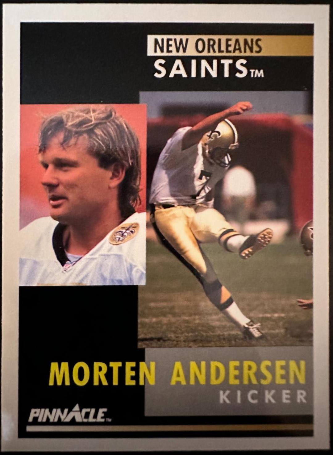 Morten Andersen #2 Football Cards 1991 Pinnacle
