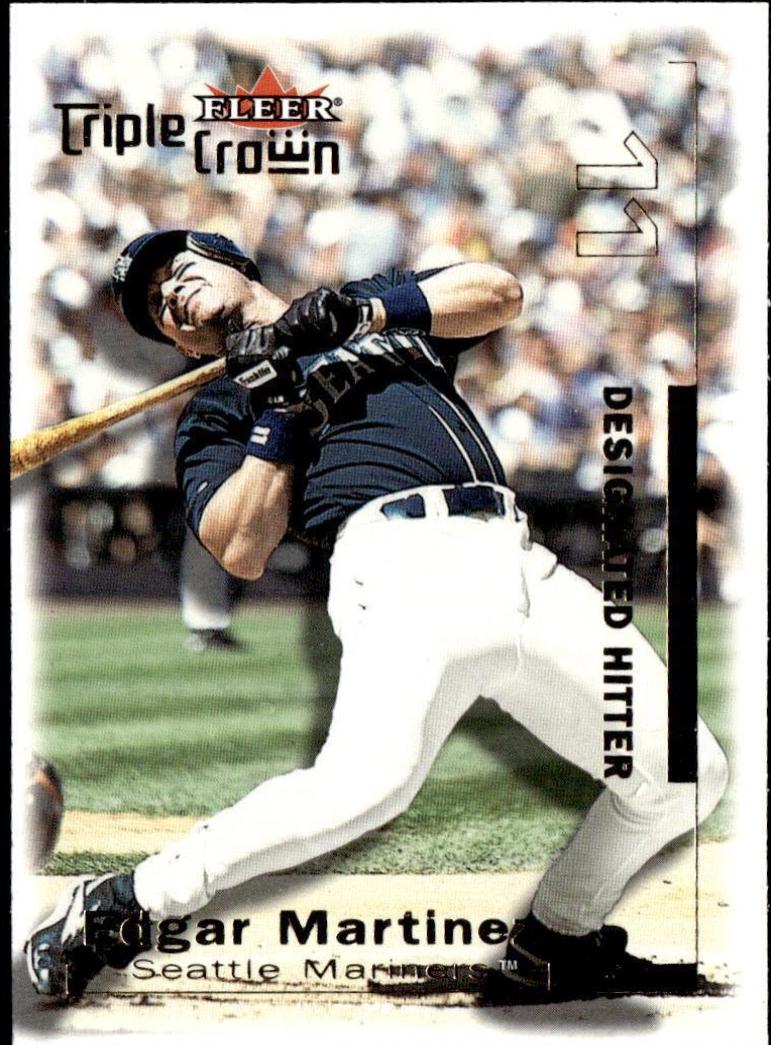 Edgar Martinez #45 Baseball Cards 2001 Fleer Triple Crown