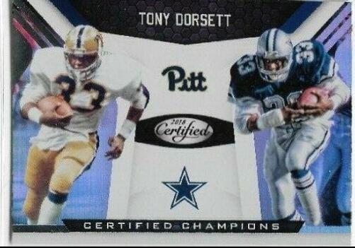 Tony Dorsett #1 Football Cards 2018 Panini Certified Champions
