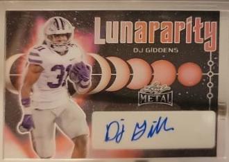 DJ Giddens #L-DJG Football Cards 2024 Leaf Metal Lunararity Autograph