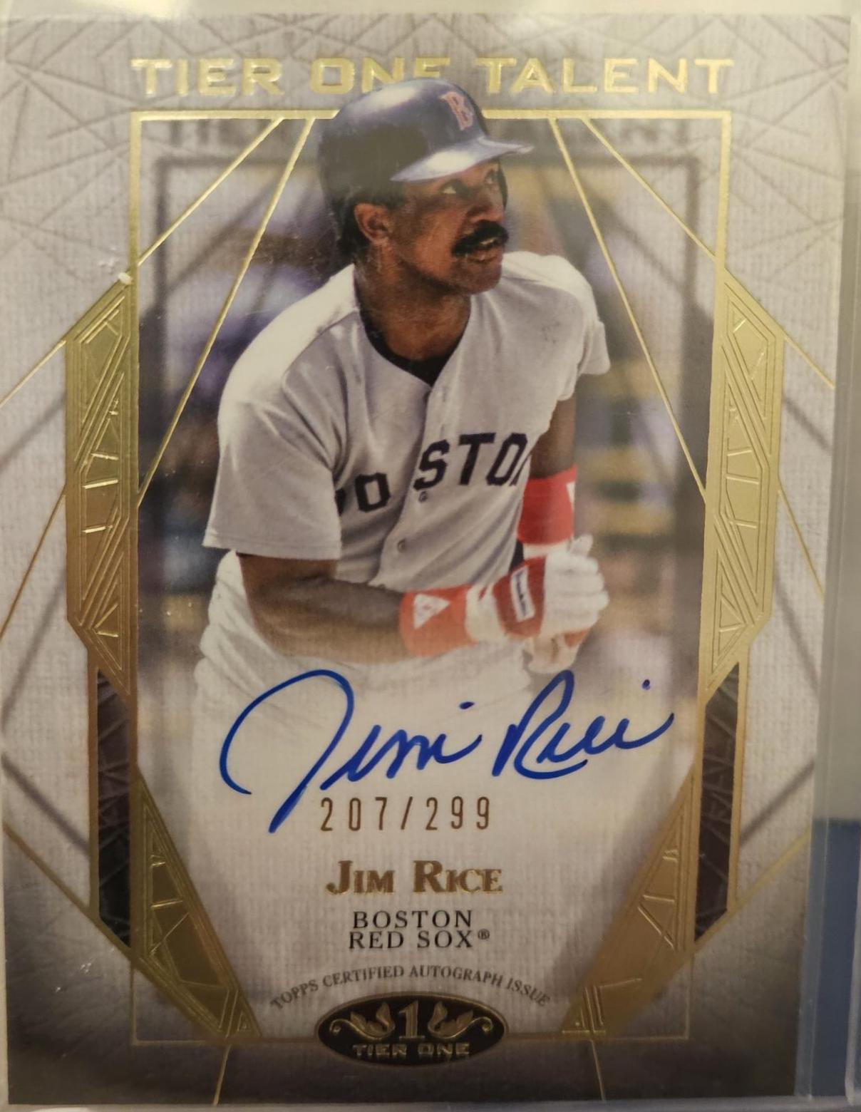 Jim Rice #TATA-JR Baseball Cards 2022 Topps Tier One Talent Autographs