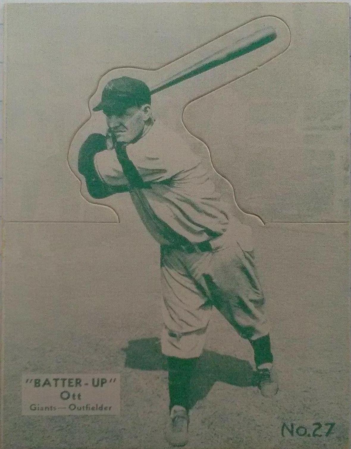 Mel Ott #27 Baseball Cards 1934 Batter Up