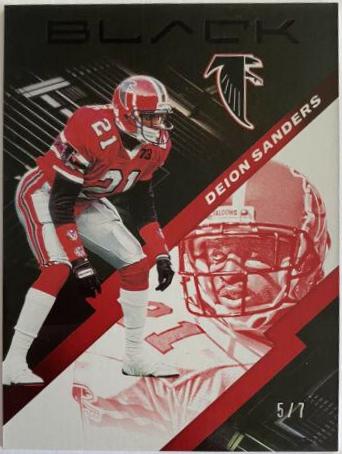 Deion Sanders #6 Football Cards 2020 Panini Black