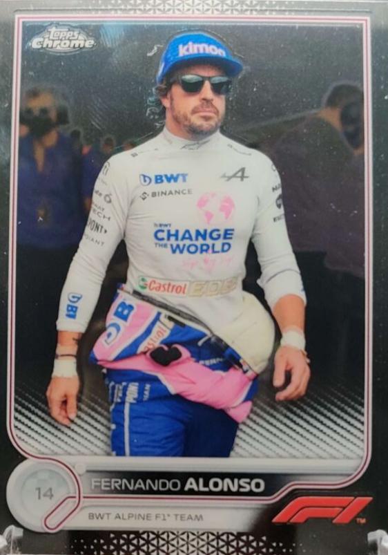 Fernando Alonso #16 Racing Cards 2022 Topps Chrome Formula 1