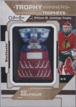 Ed Belfour #P-24 Hockey Cards 2018 O-Pee-Chee Manufactured Trophy Winners Patches