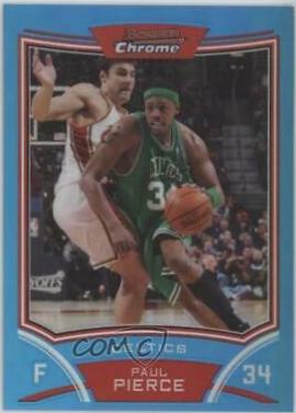 Paul Pierce Blue Refractor #34 Basketball Cards 2008 Bowman Chrome