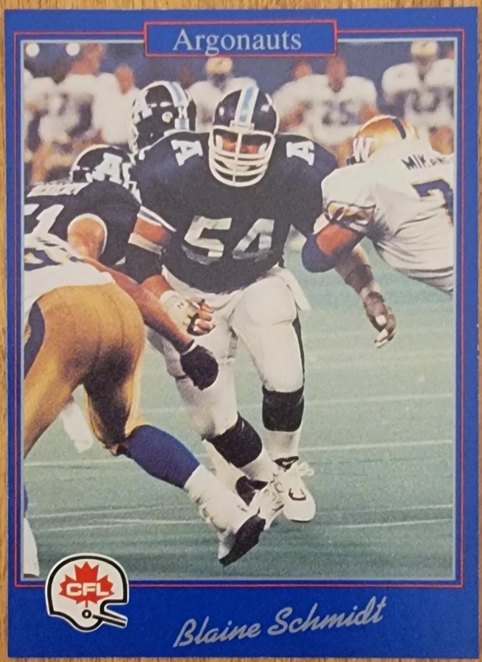 Blaine Schmidt #203 1991 Jogo Cfl Football