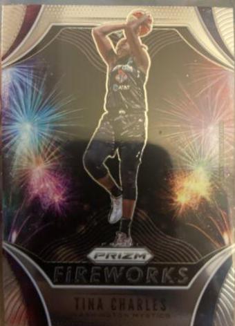Tina Charles #6 Basketball Cards 2020 Panini Prizm WNBA Fireworks