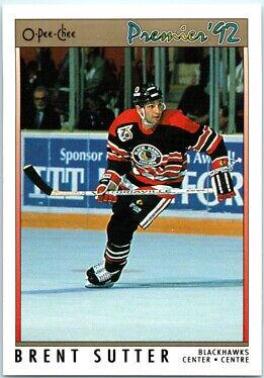 Brent Sutter #156 Hockey Cards 1991 O-Pee-Chee Premier