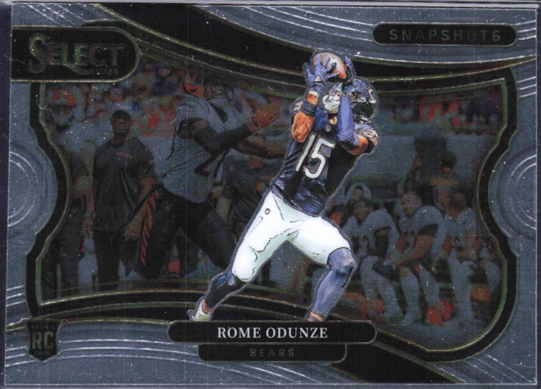 Rome Odunze #11 Football Cards 2024 Panini Select Snapshots