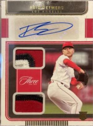 Reid Detmers #RDJA-RD 2022 Panini Three And Two Rookie Dual Jersey Autographs Baseball