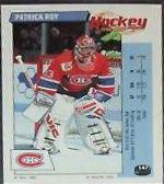 Patrick Roy #147 Hockey Cards 1992 Panini Stickers