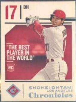 Shohei Ohtani #30 Baseball Cards 2018 Panini Chronicles