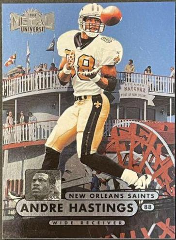 Andre Hastings #18 Football Cards 1998 Metal Universe