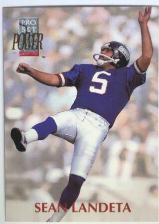 Sean Landeta #5 Football Cards 1992 Pro Set Power