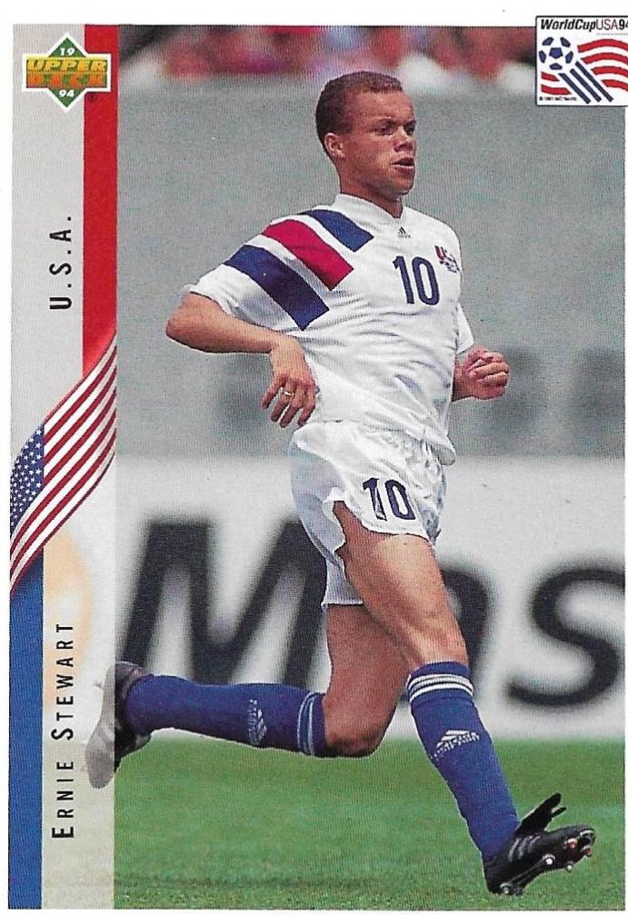 Ernie Stewart #17 Soccer Cards 1994 Upper Deck World Cup Soccer