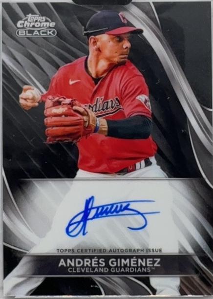 Andres Gimenez #CBA-AG Baseball Cards 2024 Topps Chrome Black Autograph