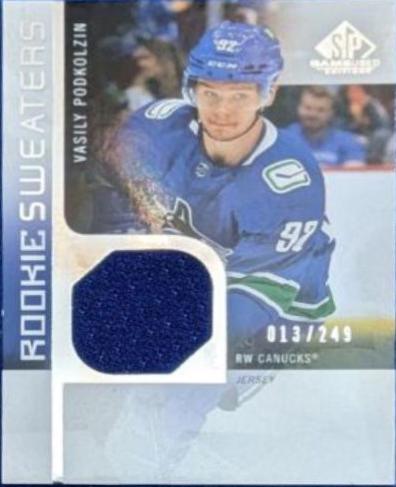 Vasily Podkolzin #RS-VP Hockey Cards 2021 SP Game Used Rookie Sweaters