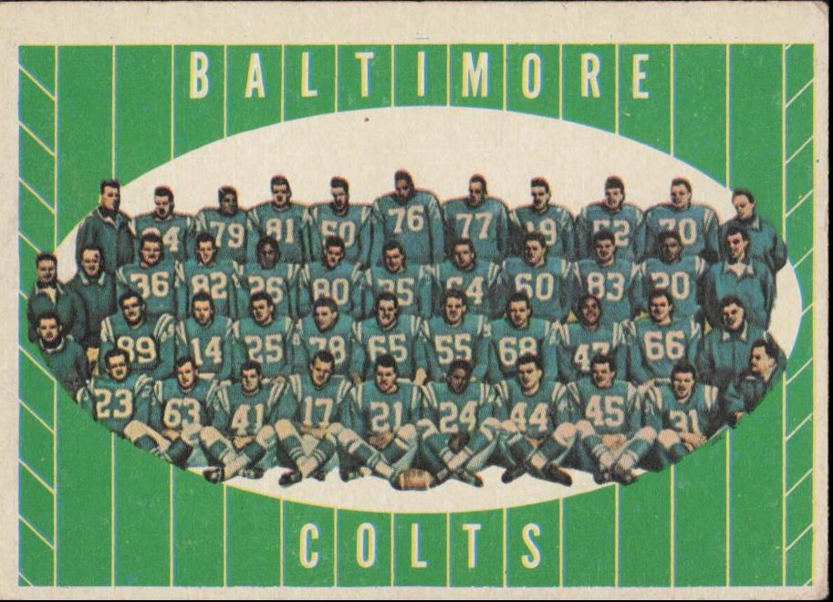 Baltimore Colts #9 Football Cards 1961 Topps