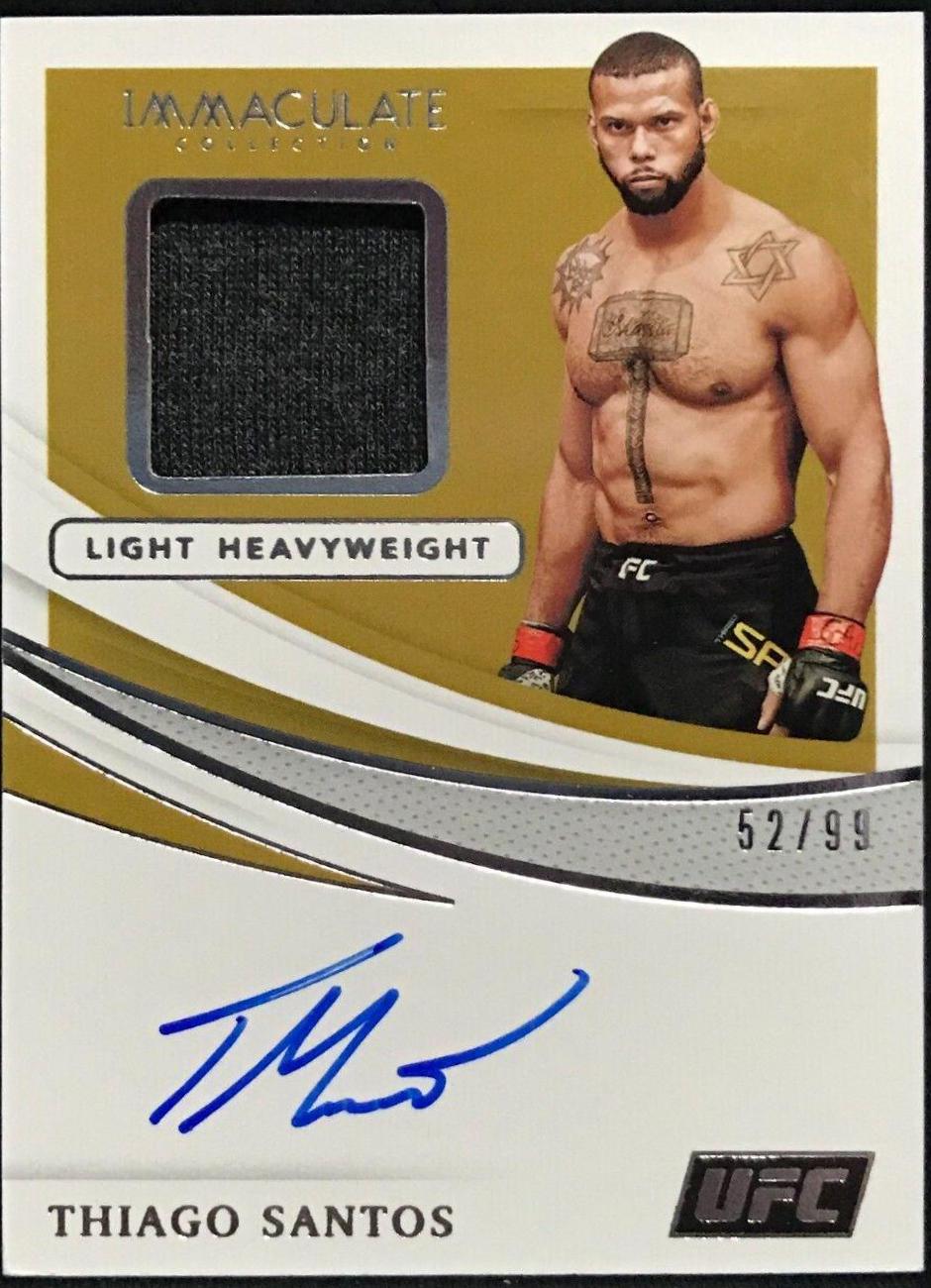 Thiago Santos Ufc Cards 2021 Panini Immaculate UFC Memorabilia Autographs