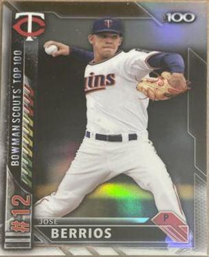 Jose Berrios #BTP-12 Baseball Cards 2016 Bowman Scouts' Top 100