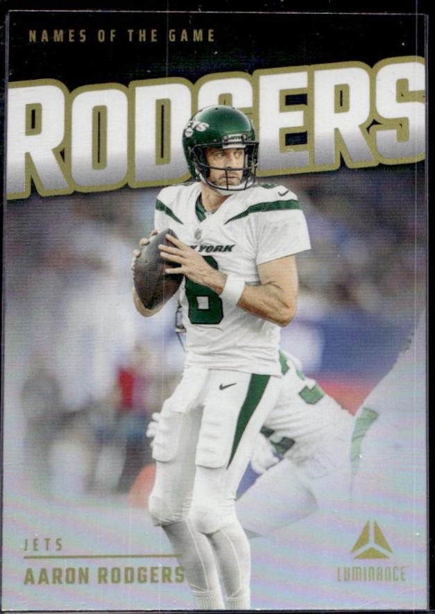 Aaron Rodgers #NG-ARS Football Cards 2024 Panini Luminance Names of the Game