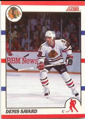 Denis Savard #125 Hockey Cards 1990 Score Canadian