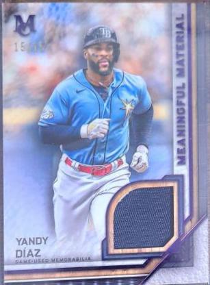 Yandy Díaz #MMR-YD 2023 Topps Museum Collection Baseball Meaningful Material Relics