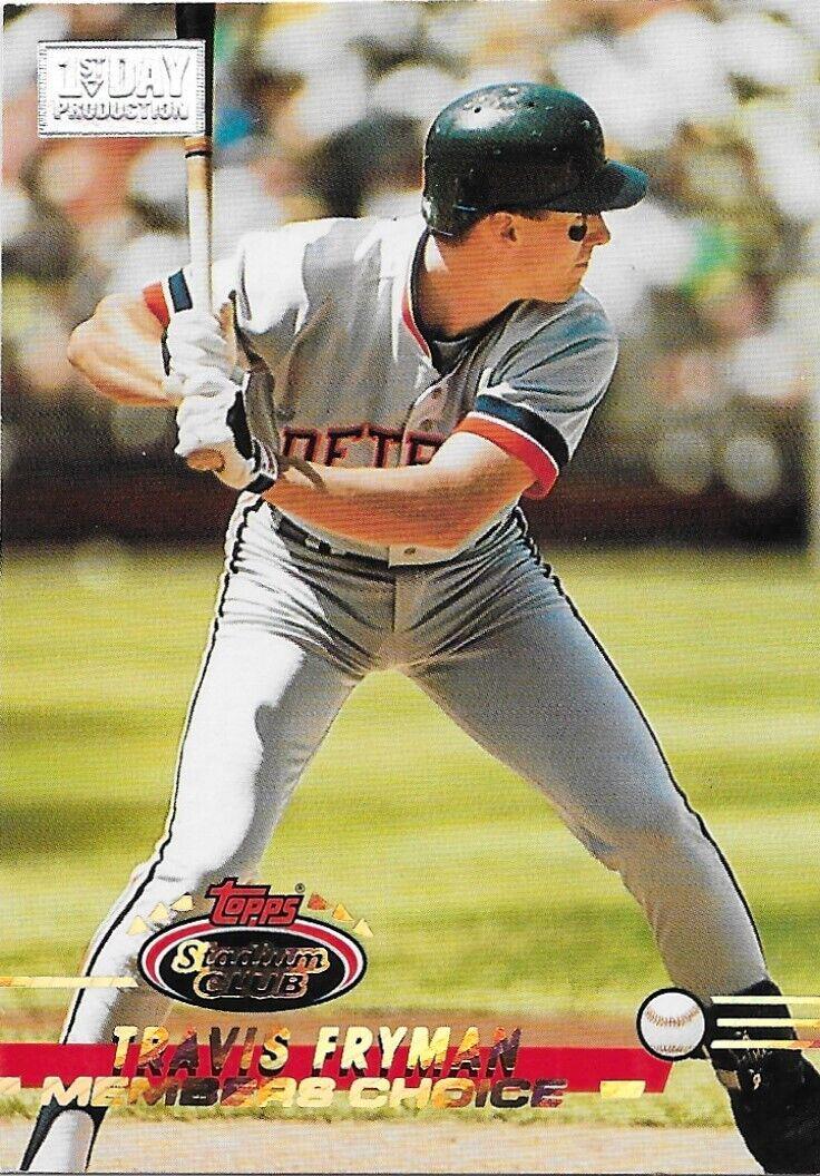 Travis Fryman #298 Baseball Cards 1993 Stadium Club 1st Day Production
