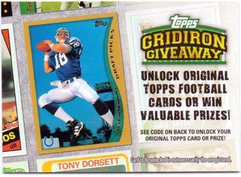 Peyton Manning #GG-6 Football Cards 2010 Topps Gridiron Giveaway
