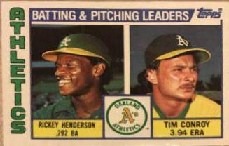 Athletics Batting & Pitching Leaders #156 Baseball Cards 1984 Topps